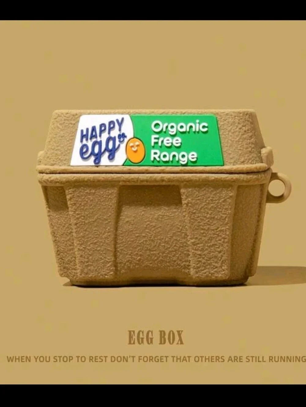 HAPPY EGGS ORGANIC BROWN EGG BOX COMPATIBLE WITH AirPods PRO 3 CASE